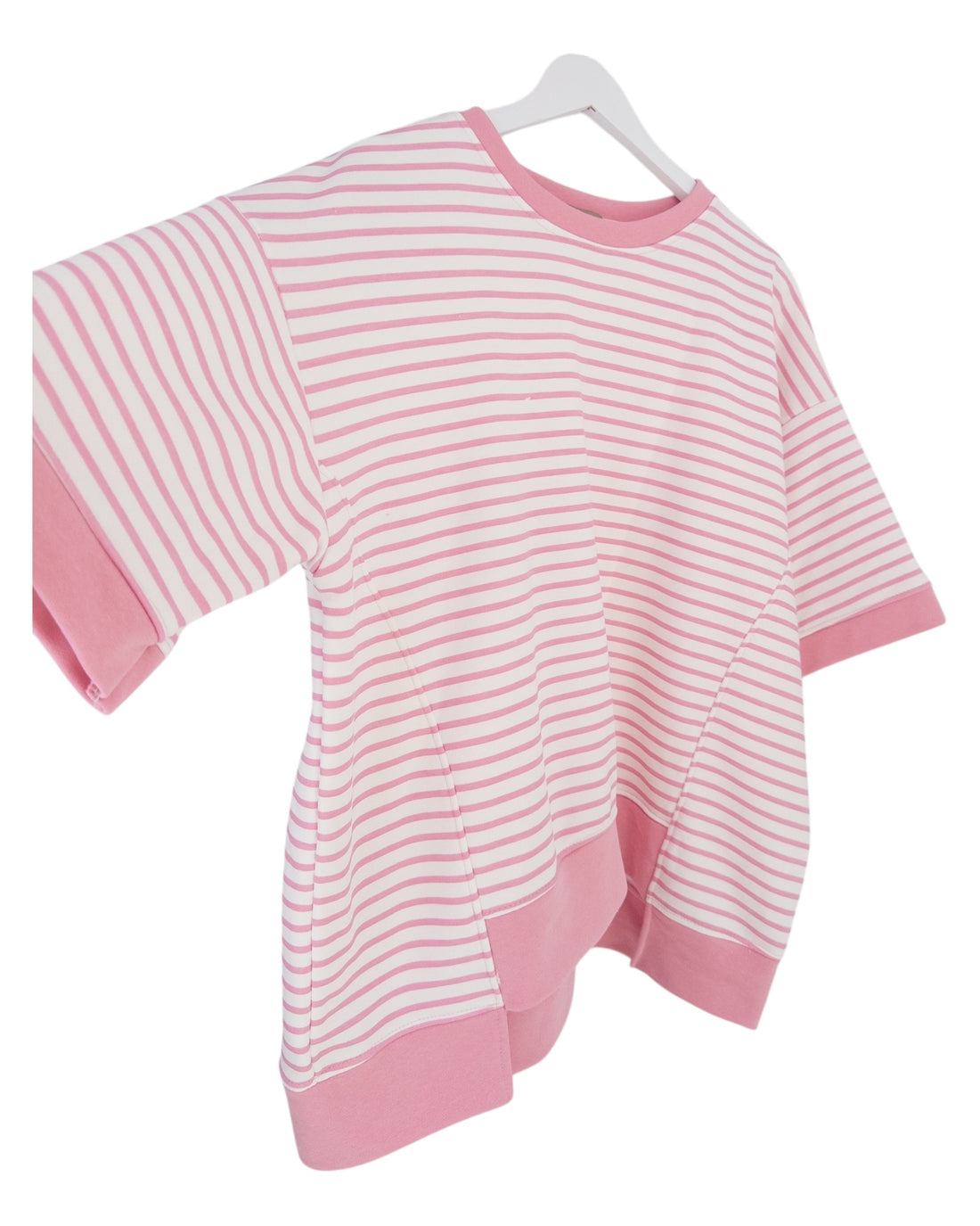 Oversize Streifen Shirt rosa