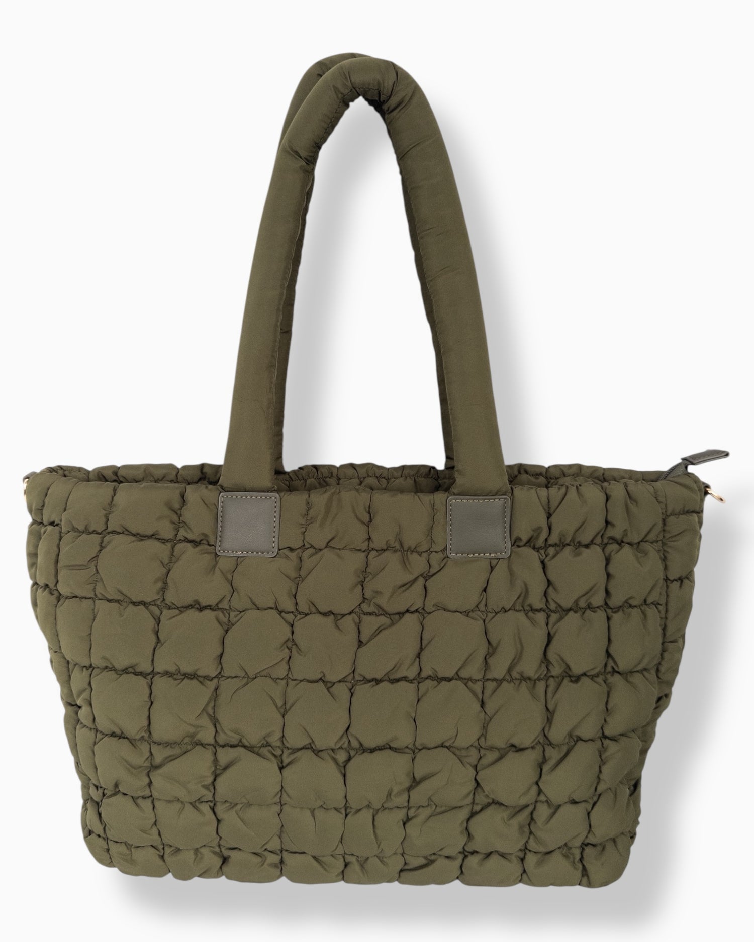 Gesteppter Shopper oliv