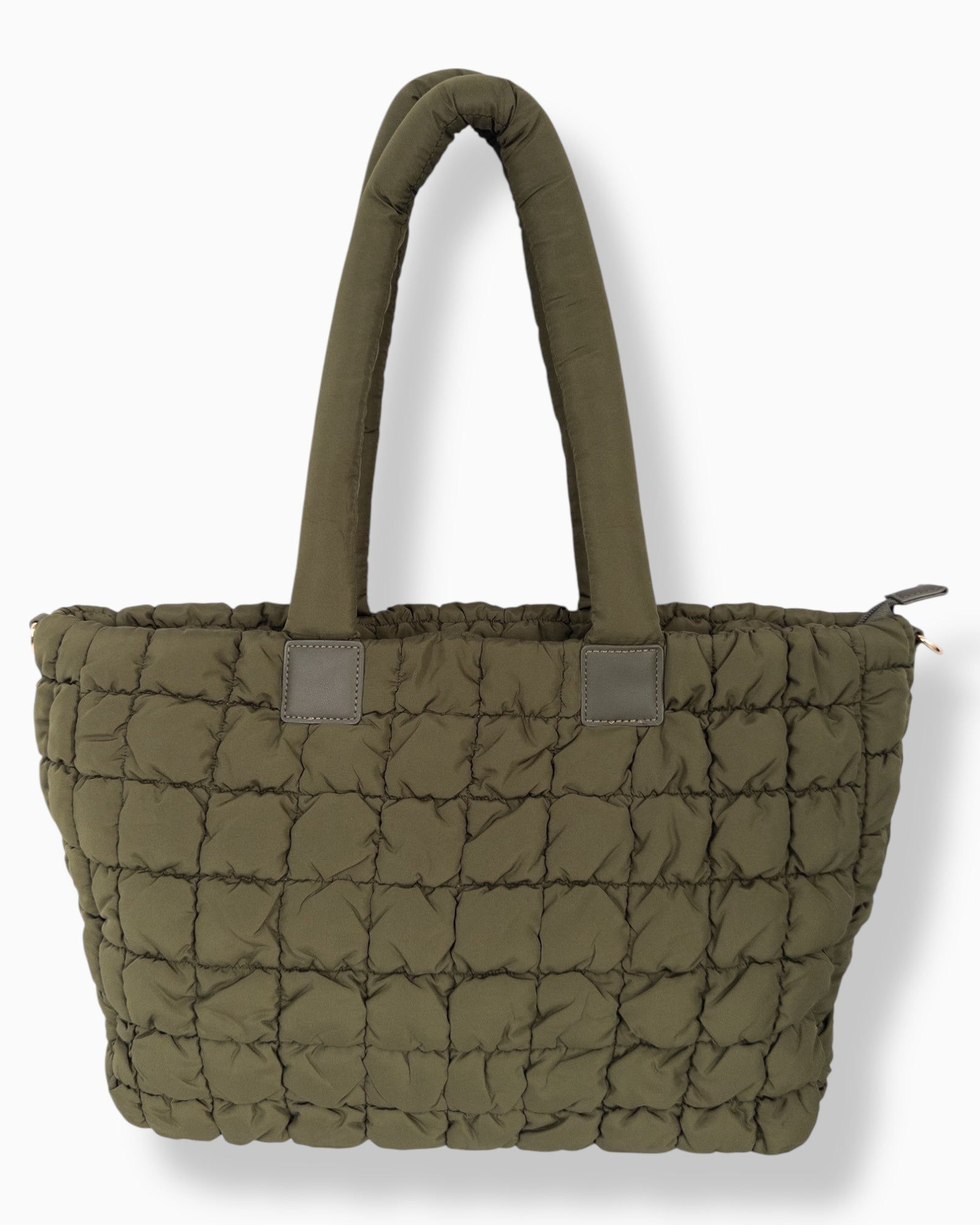 Gesteppter Shopper oliv