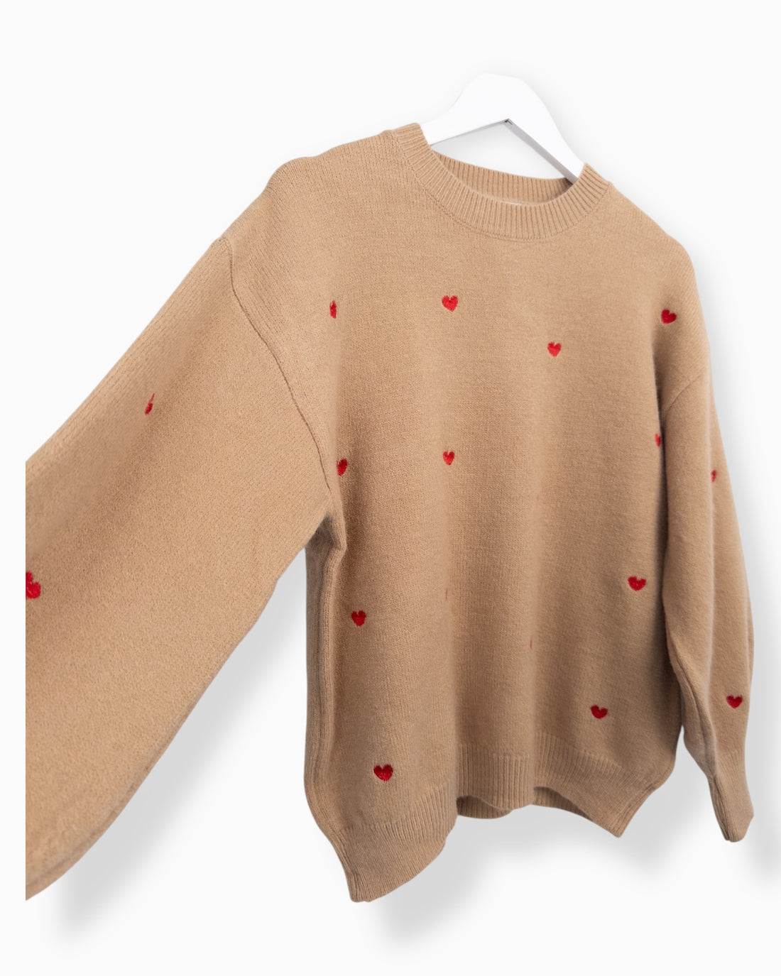 Pullover Herz braun