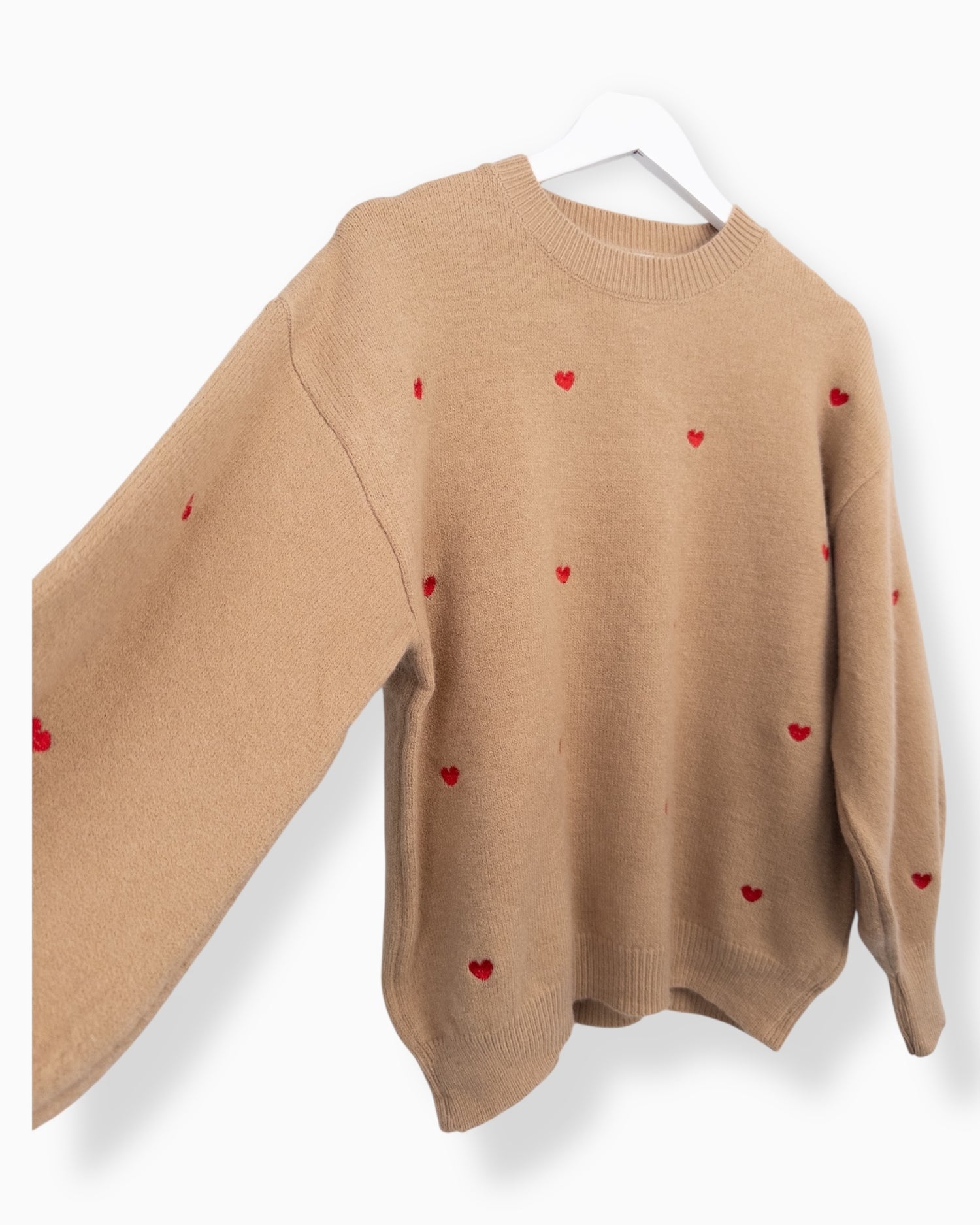 Pullover Herz braun