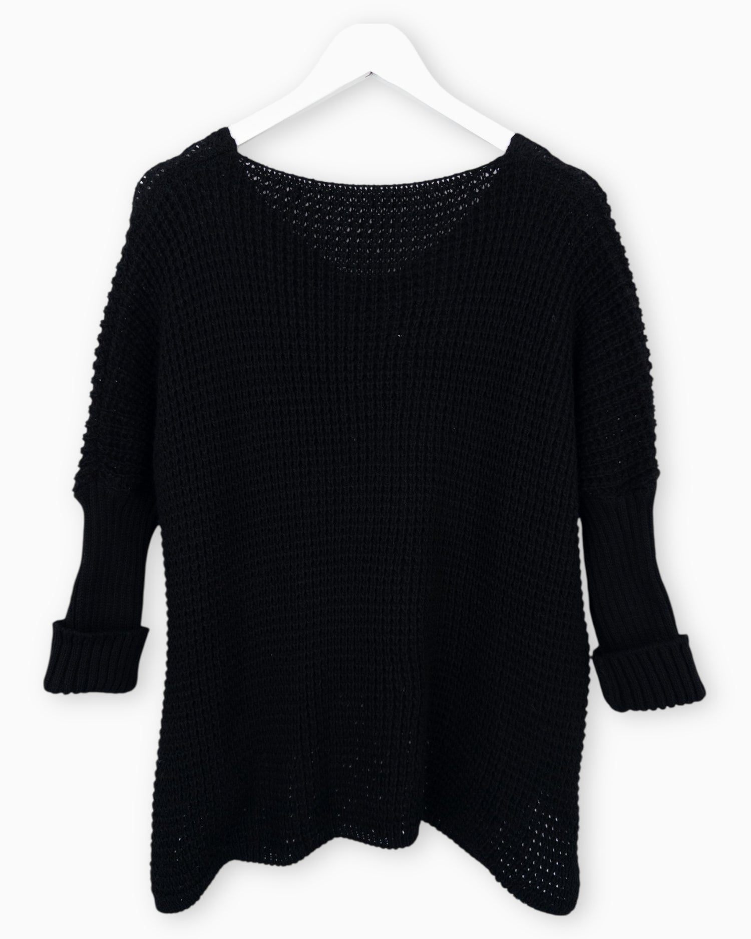 Oversize Pullover Happy schwarz