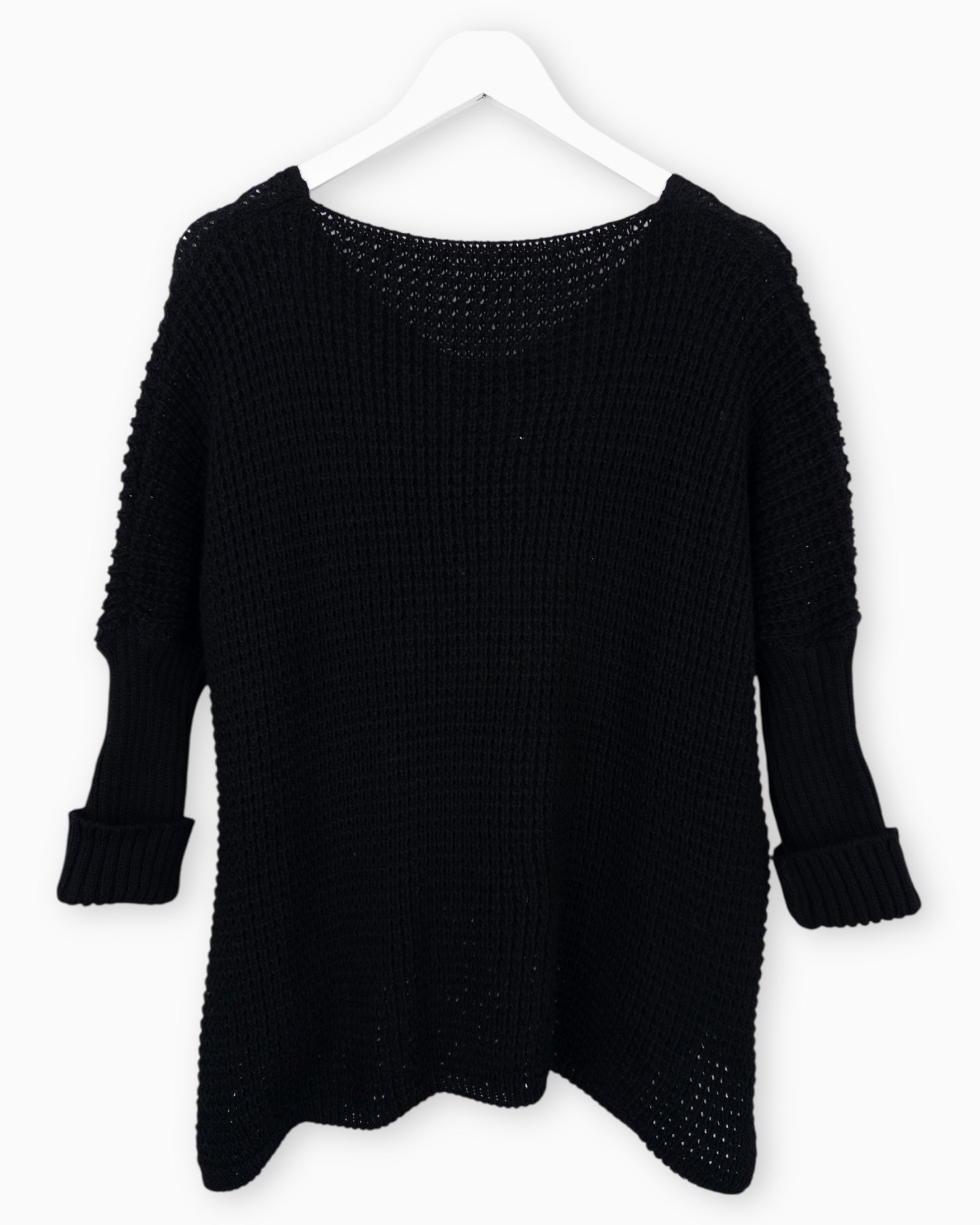 Oversize Pullover Happy schwarz