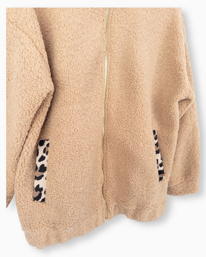 Teddy Jacke beige
