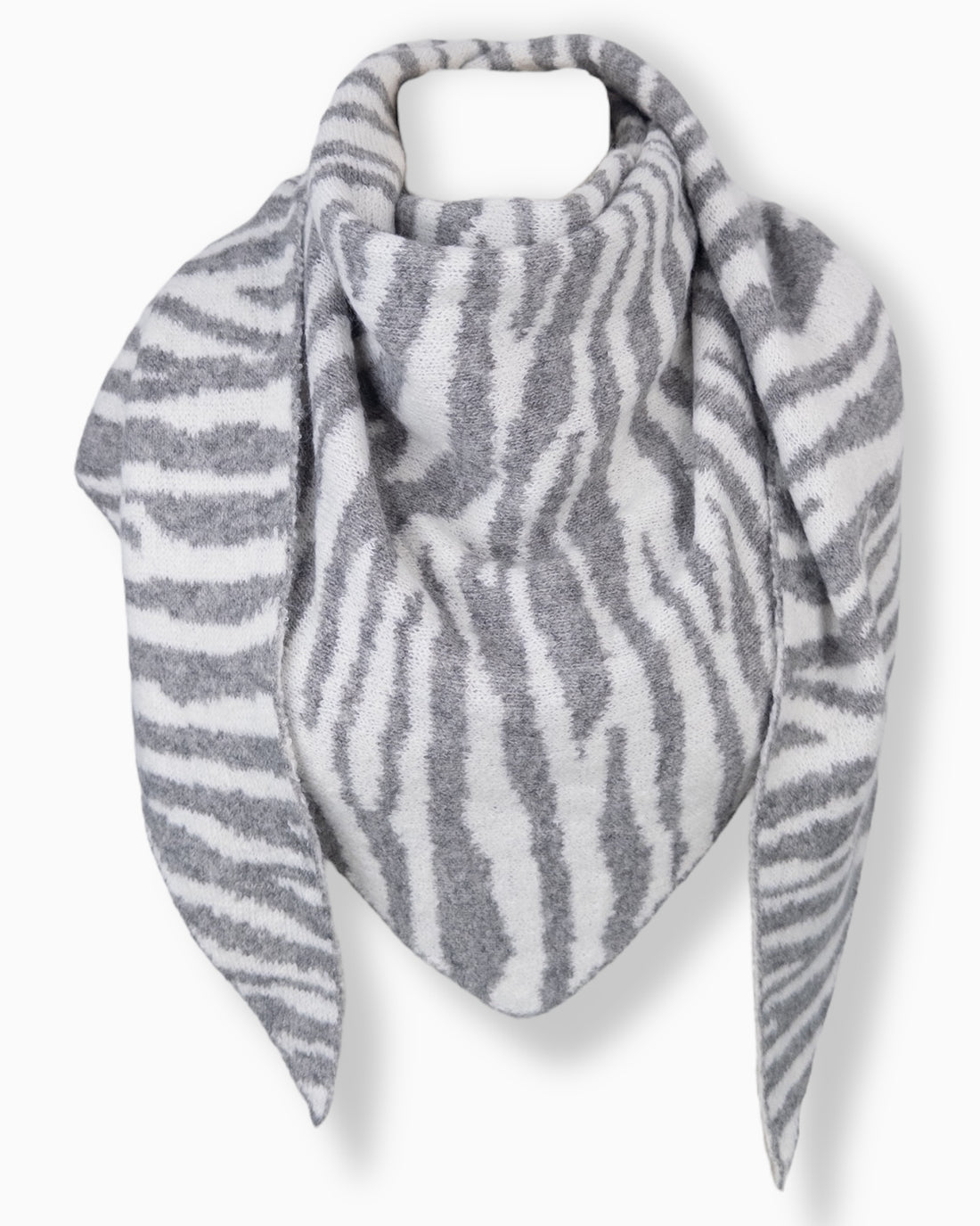 Zebra Dreieckstuch grau weiß