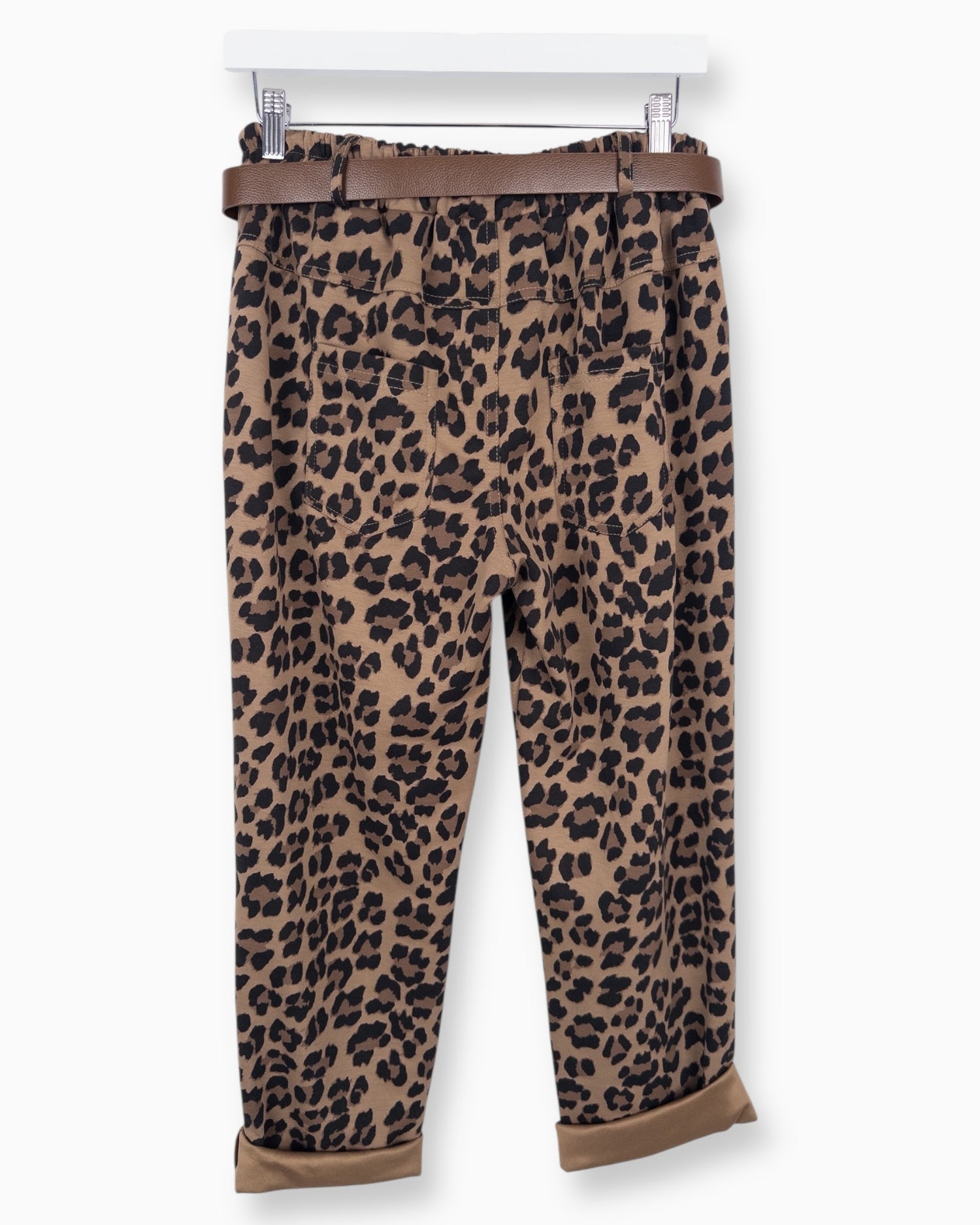 Leo Hose mit Gürtel braun