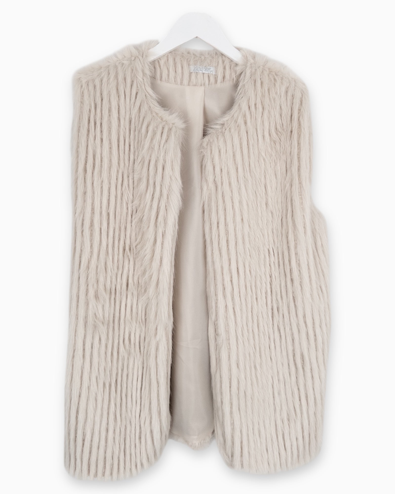 Flauschige Weste sand