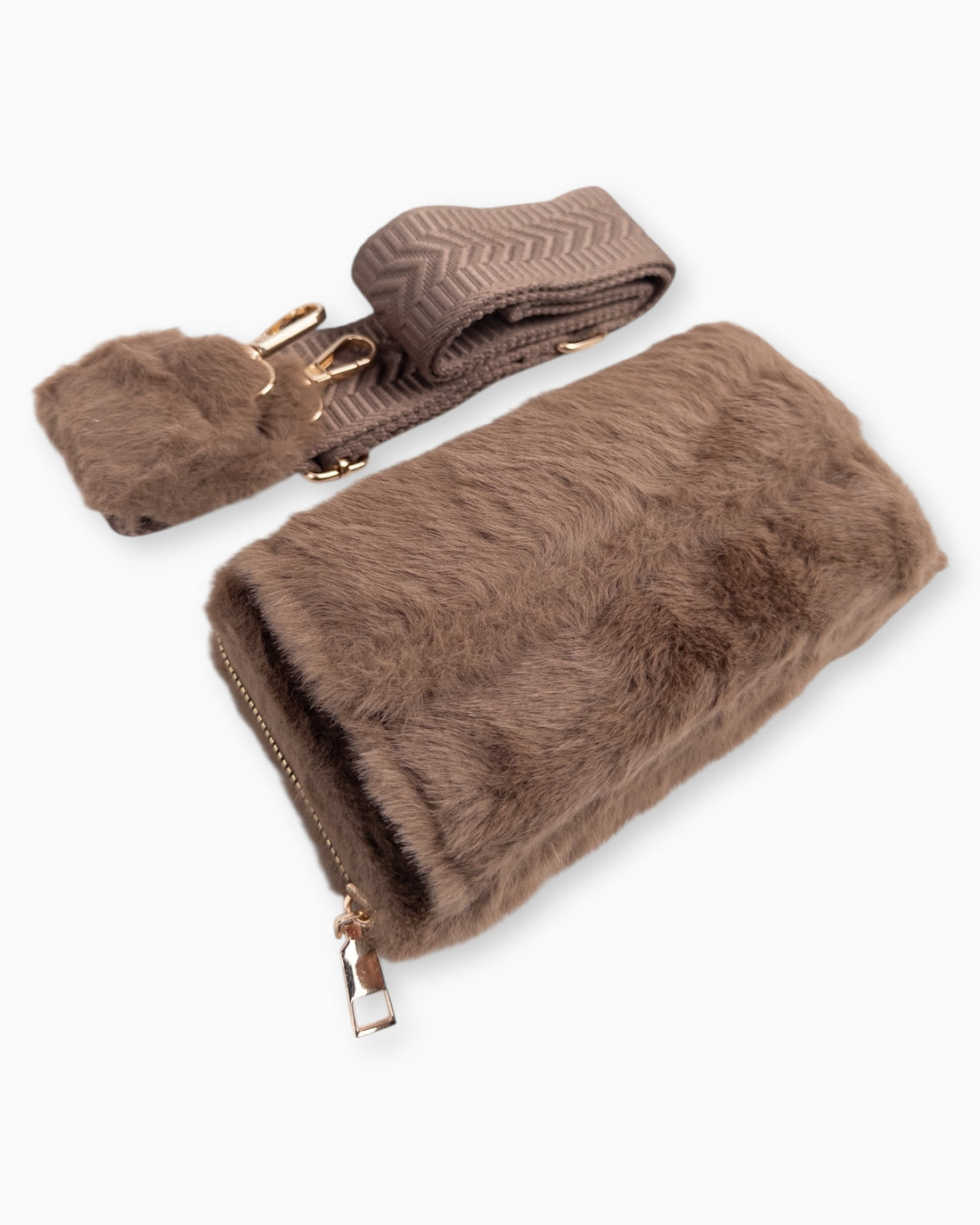 Handytasche Plüsch braun