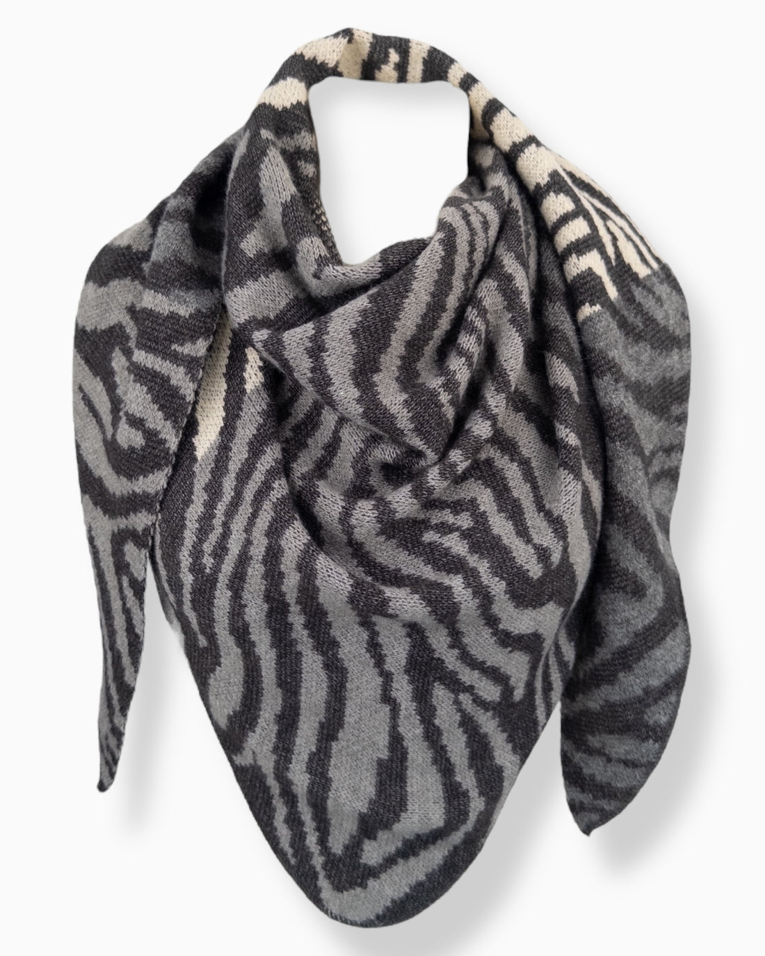 Dreieckstuch Zebra grau