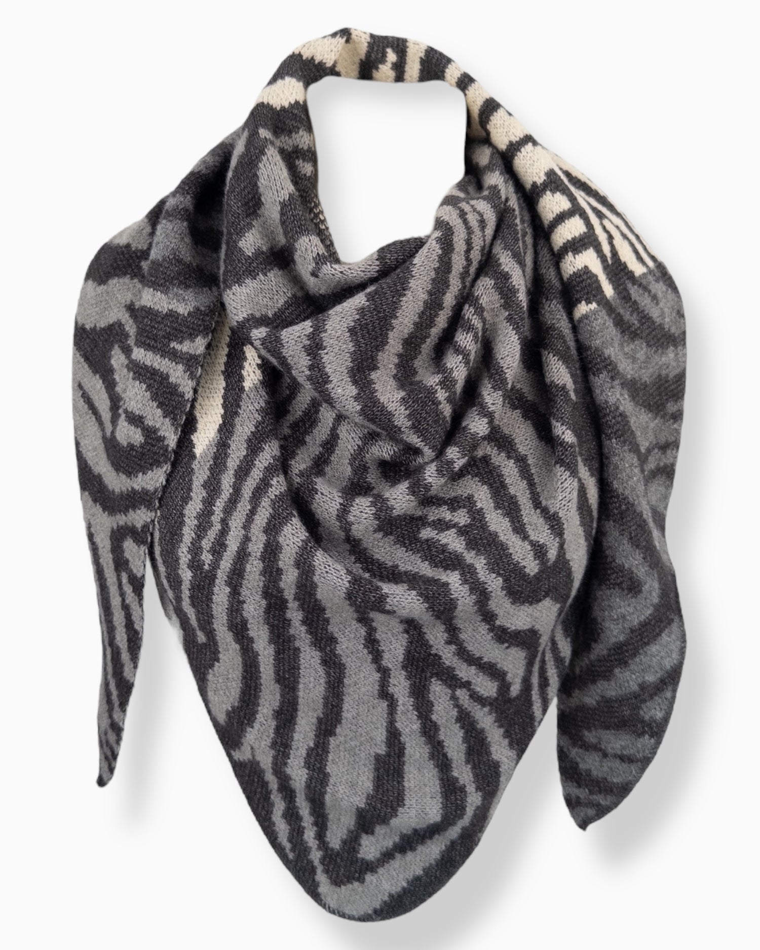 Dreieckstuch Zebra grau