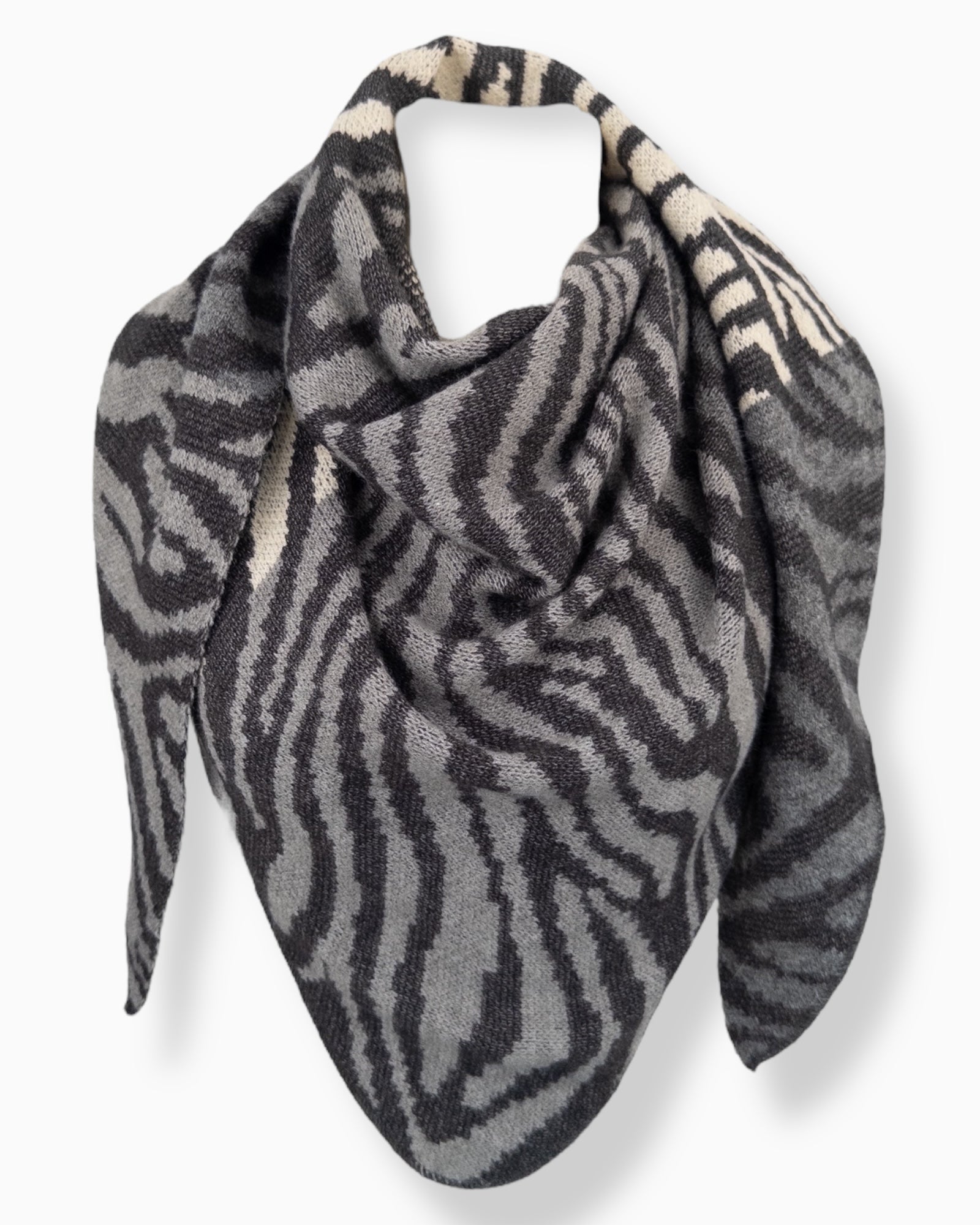 Dreieckstuch Zebra grau