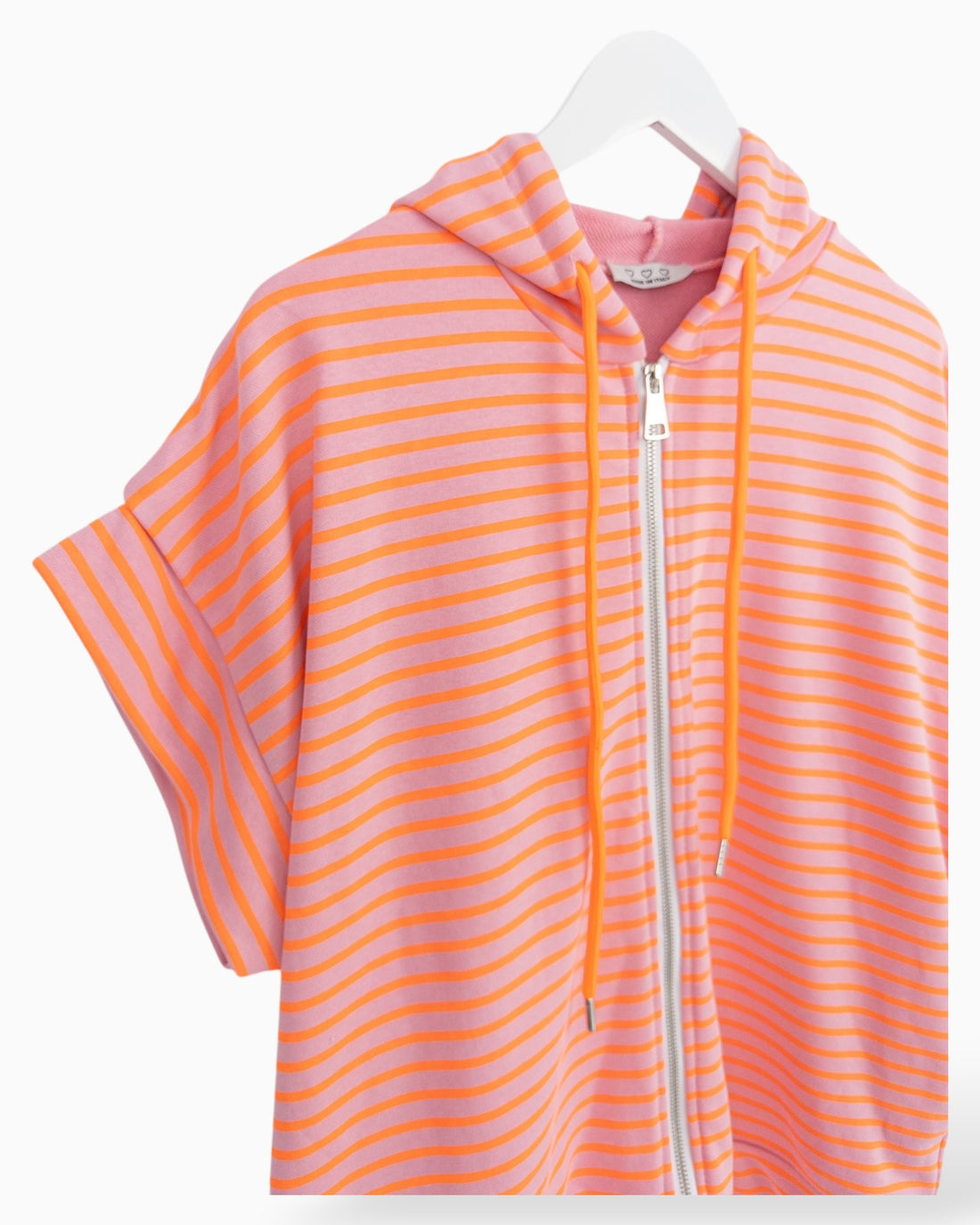 Kapuzenshirt mit Streifen orange