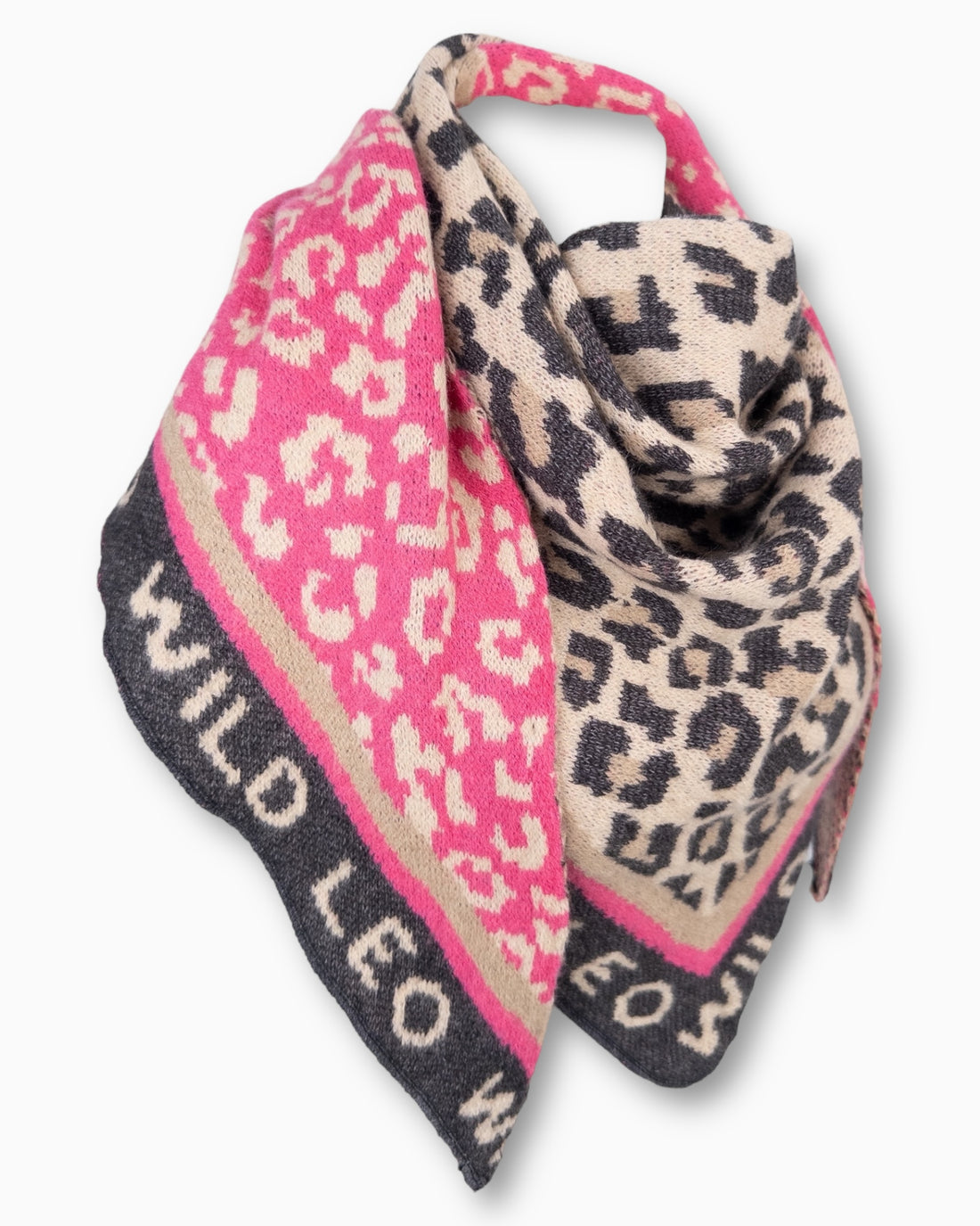 Dreieckstuch Wild Leo pink