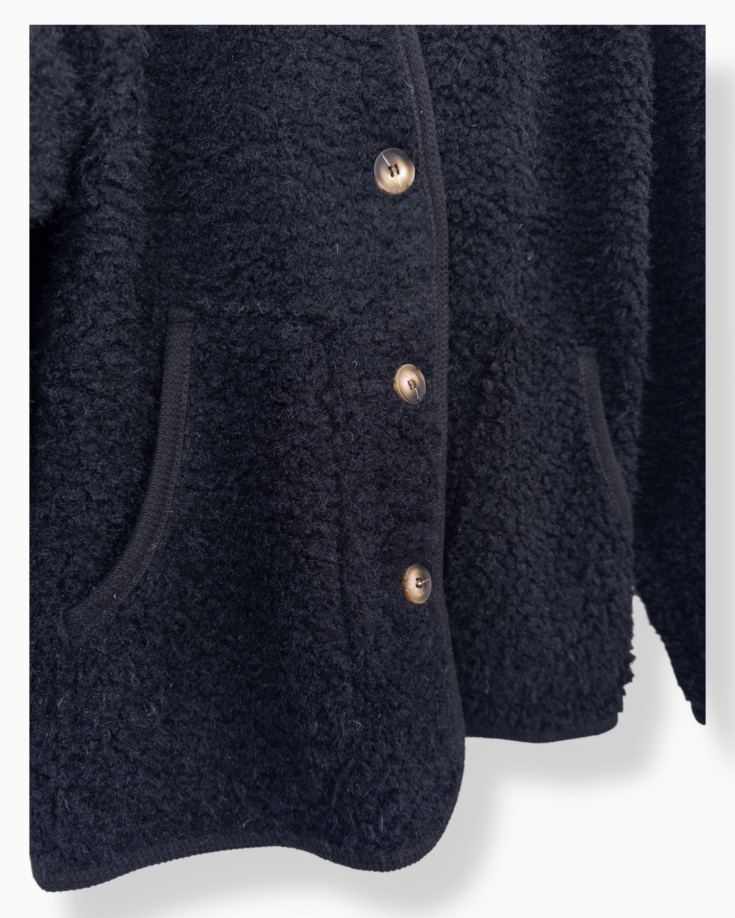Teddy Jacke schwarz