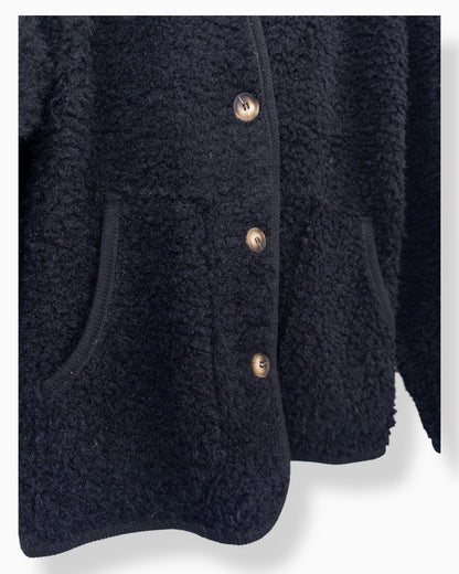 Teddy Jacke schwarz