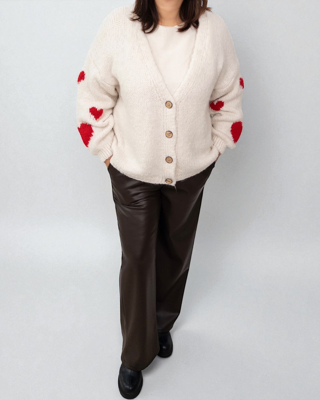 Cardigan Herzchen creme