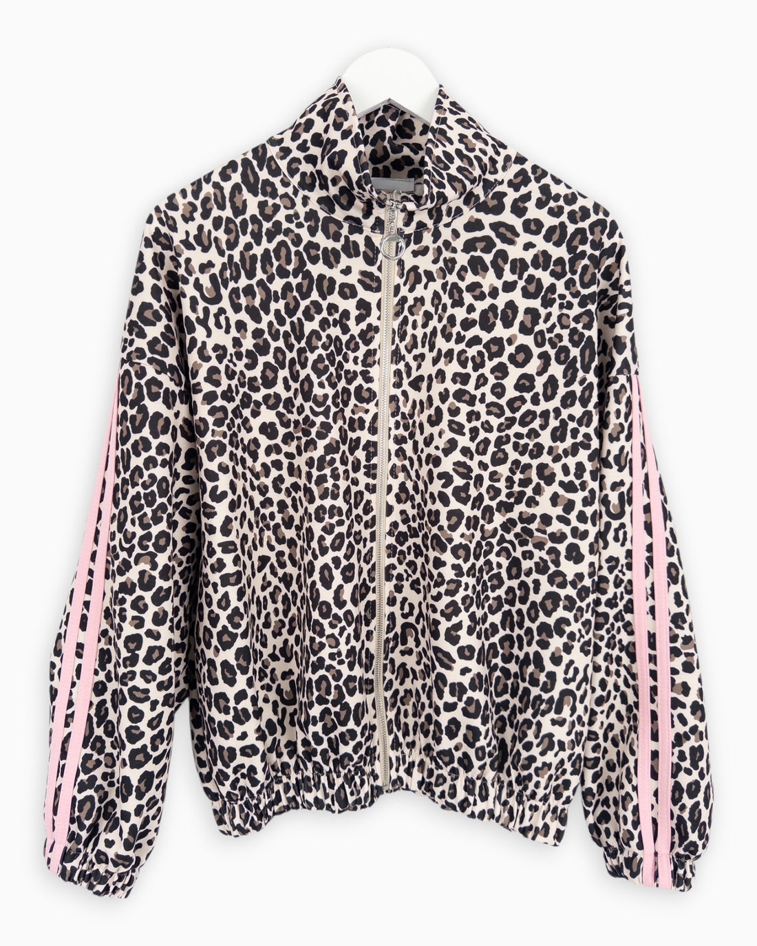 Oversize Leo Blouson-Jacke Streifen rosa