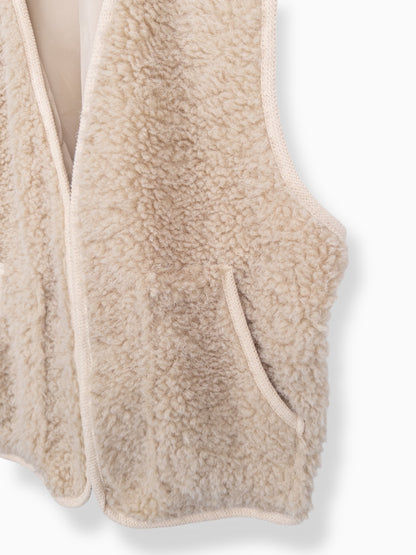 Leichte Teddy-Weste beige