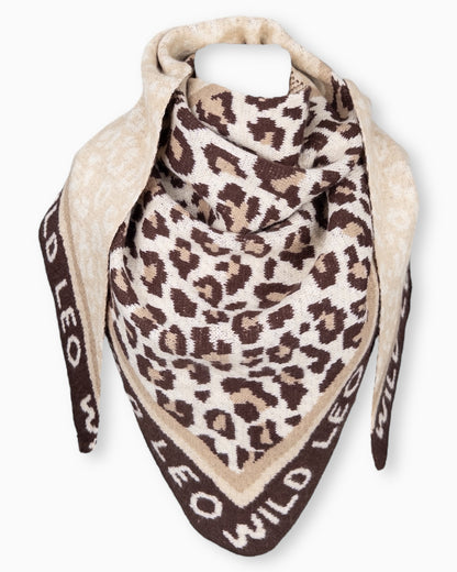 Dreieckstuch Wild Leo sand braun