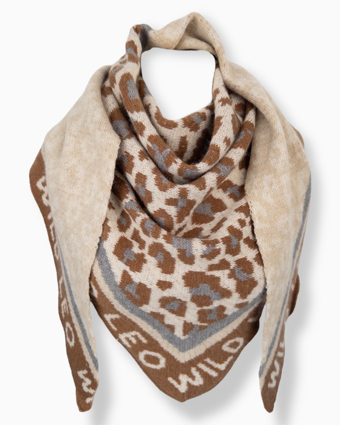 Dreieckstuch Wild Leo braun beige