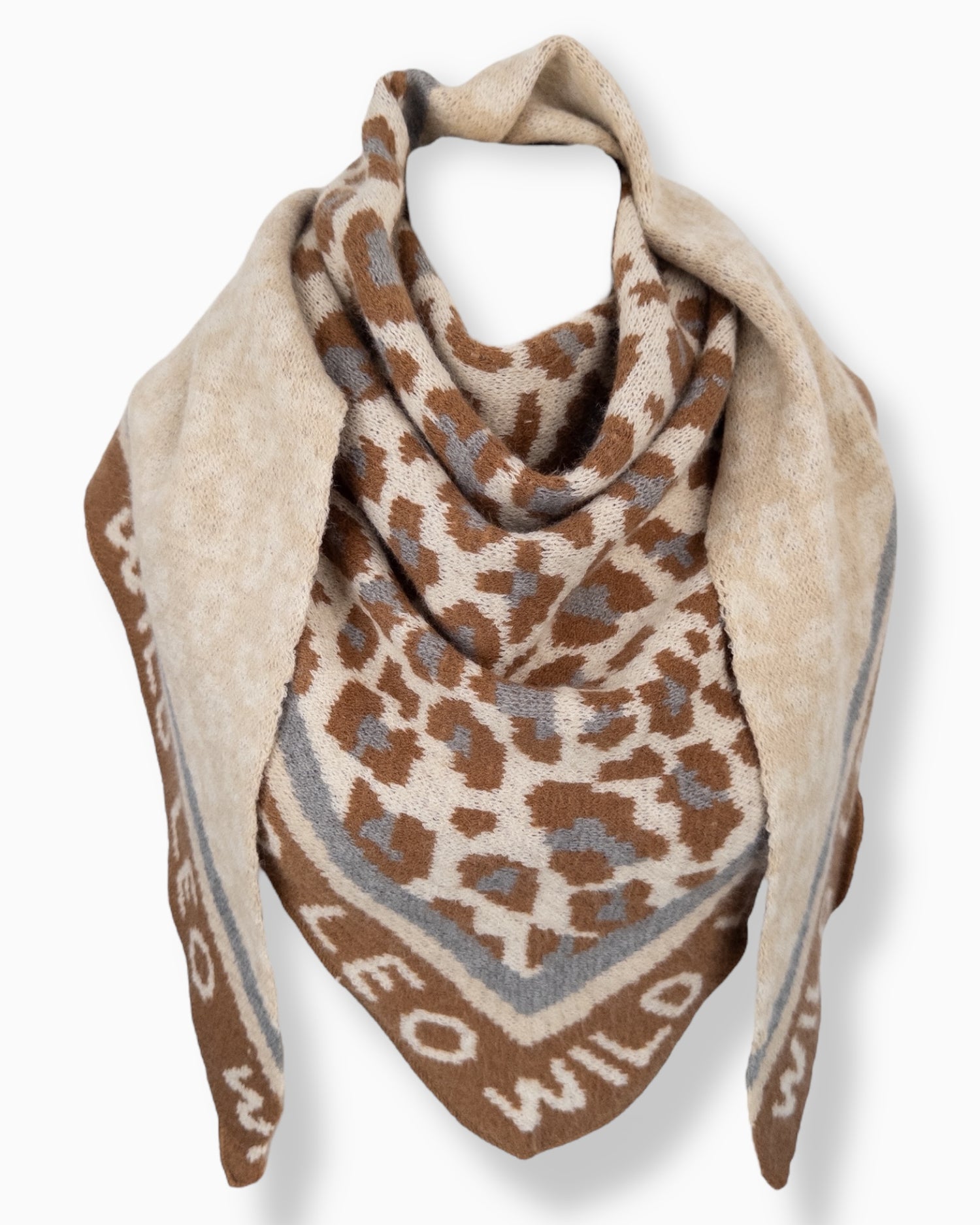 Dreieckstuch Wild Leo braun beige