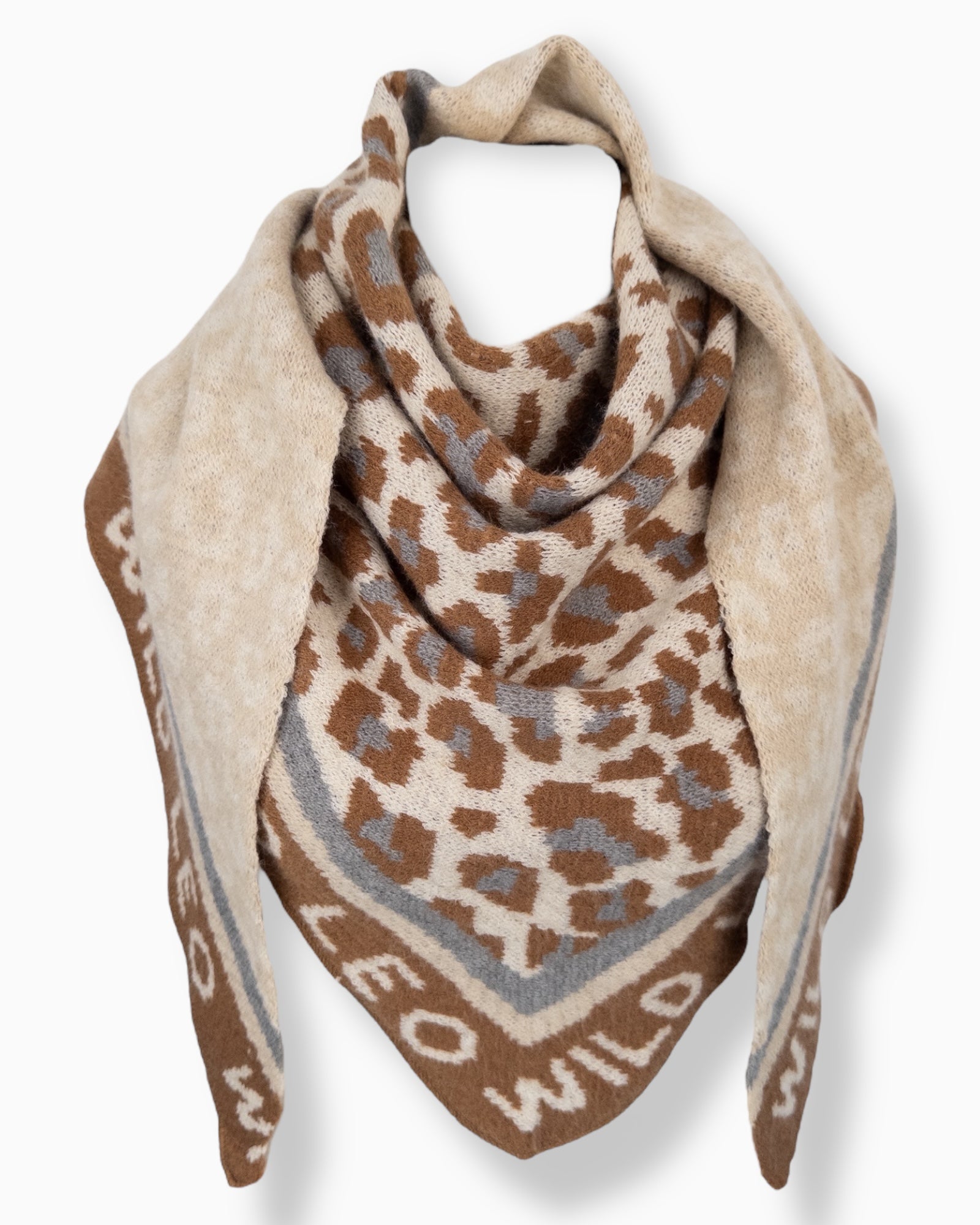 Dreieckstuch Wild Leo braun beige