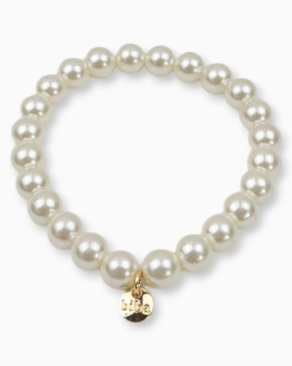 Perlenarmband creme