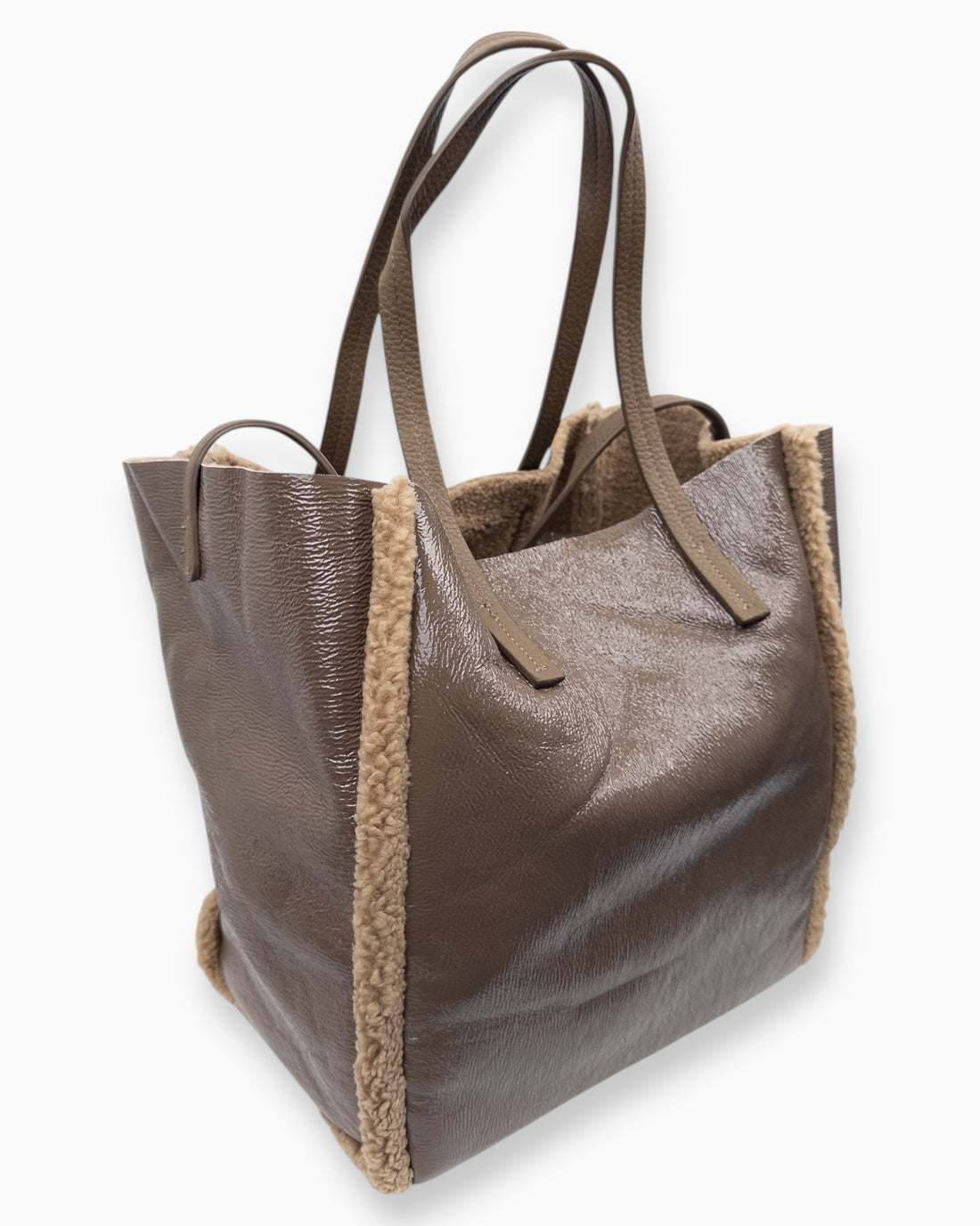Teddy Handtasche braun beige