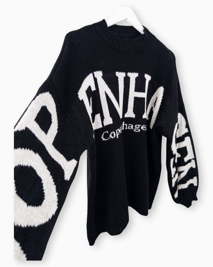 Strickpullover Copenhagen schwarz weiß