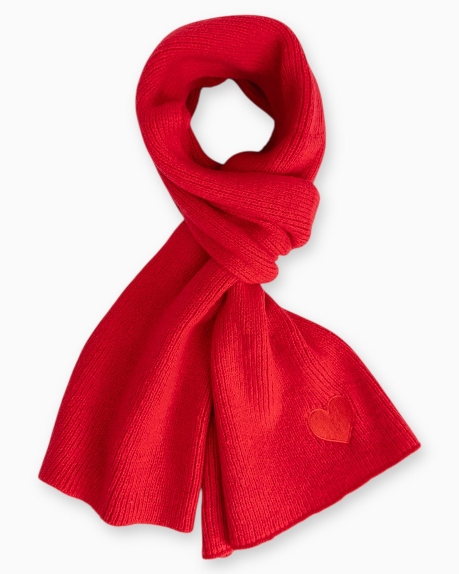 Herz Schal rot