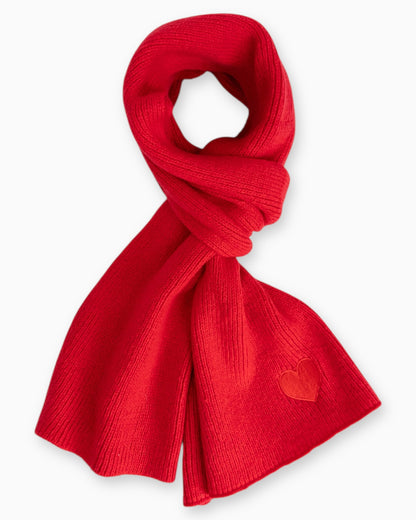Herz Schal rot