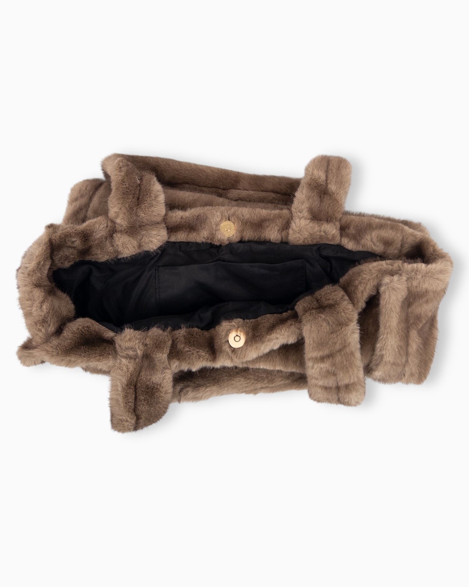 Shopper in Felloptik braun