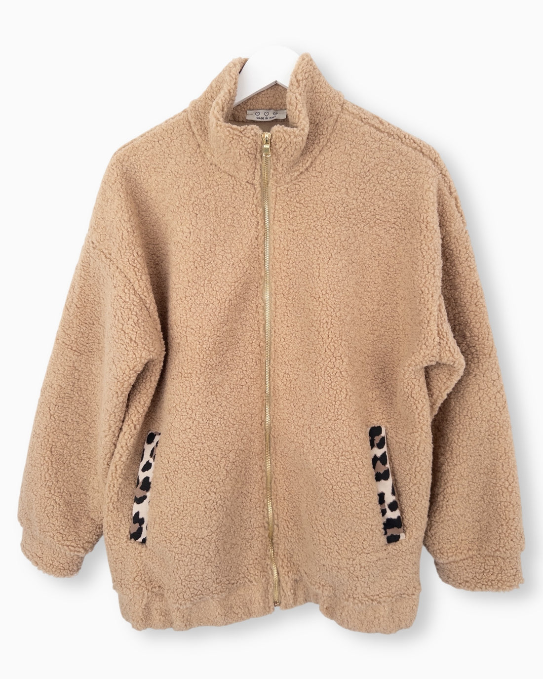 Teddy Jacke beige