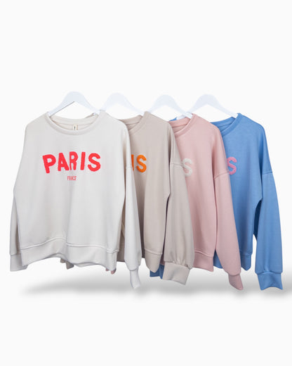 Sweatshirt Paris rose