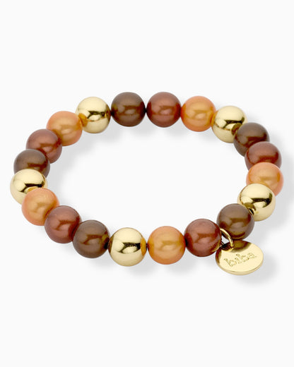 Perlenarmband Luna braun