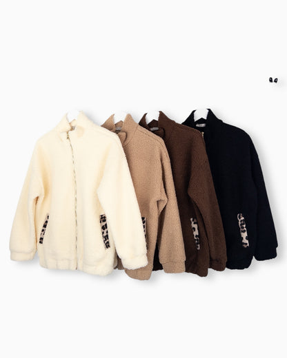 Teddy Jacke schwarz