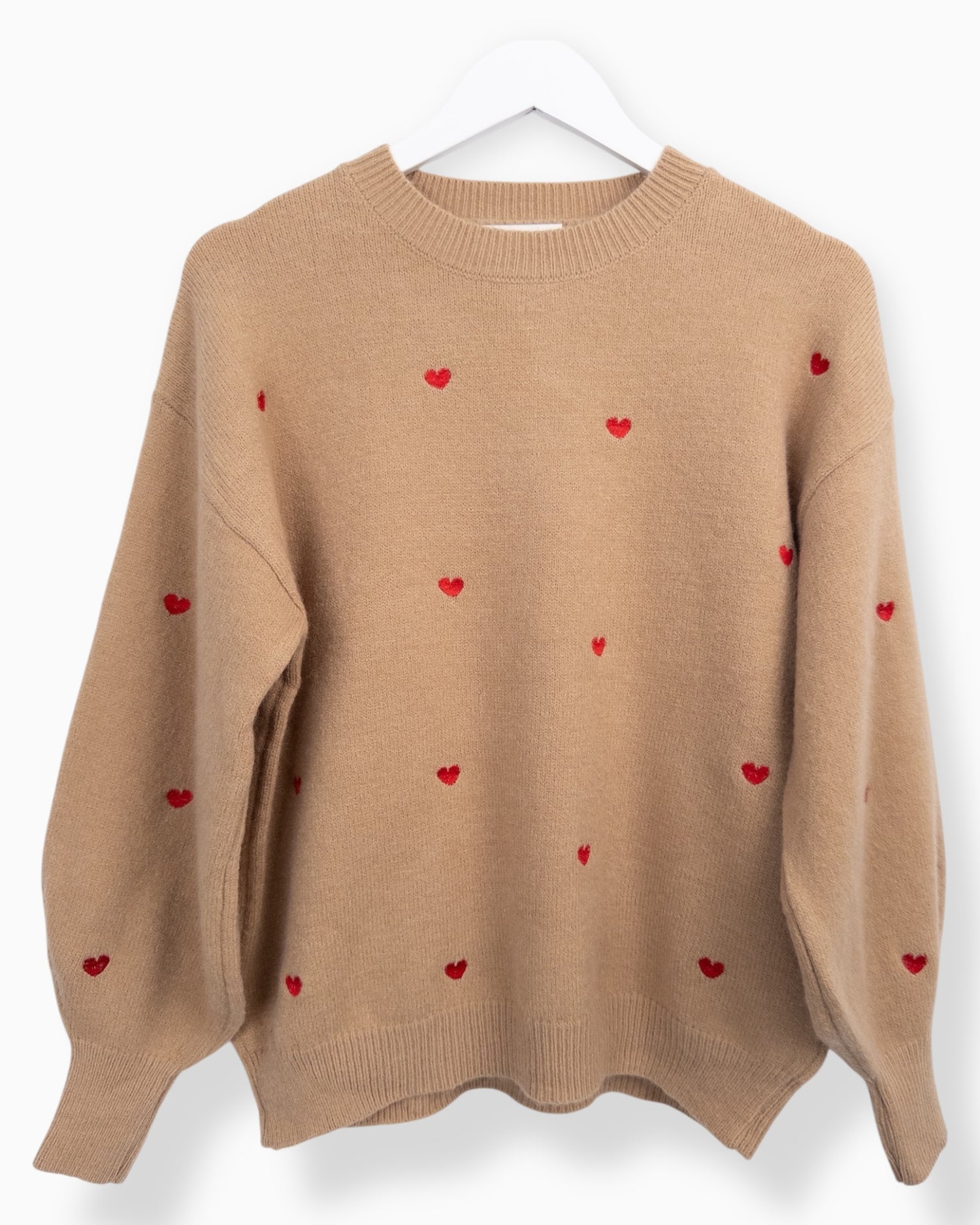 Pullover Herz braun