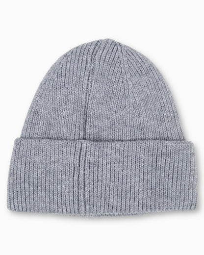 Winterwarme Mütze mit Leo-Herz grau