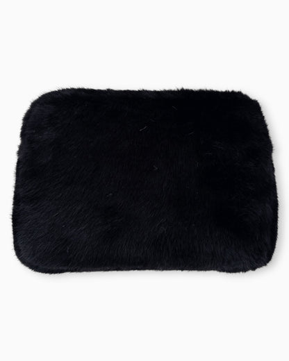 Flauschige Umhängetasche Sara schwarz