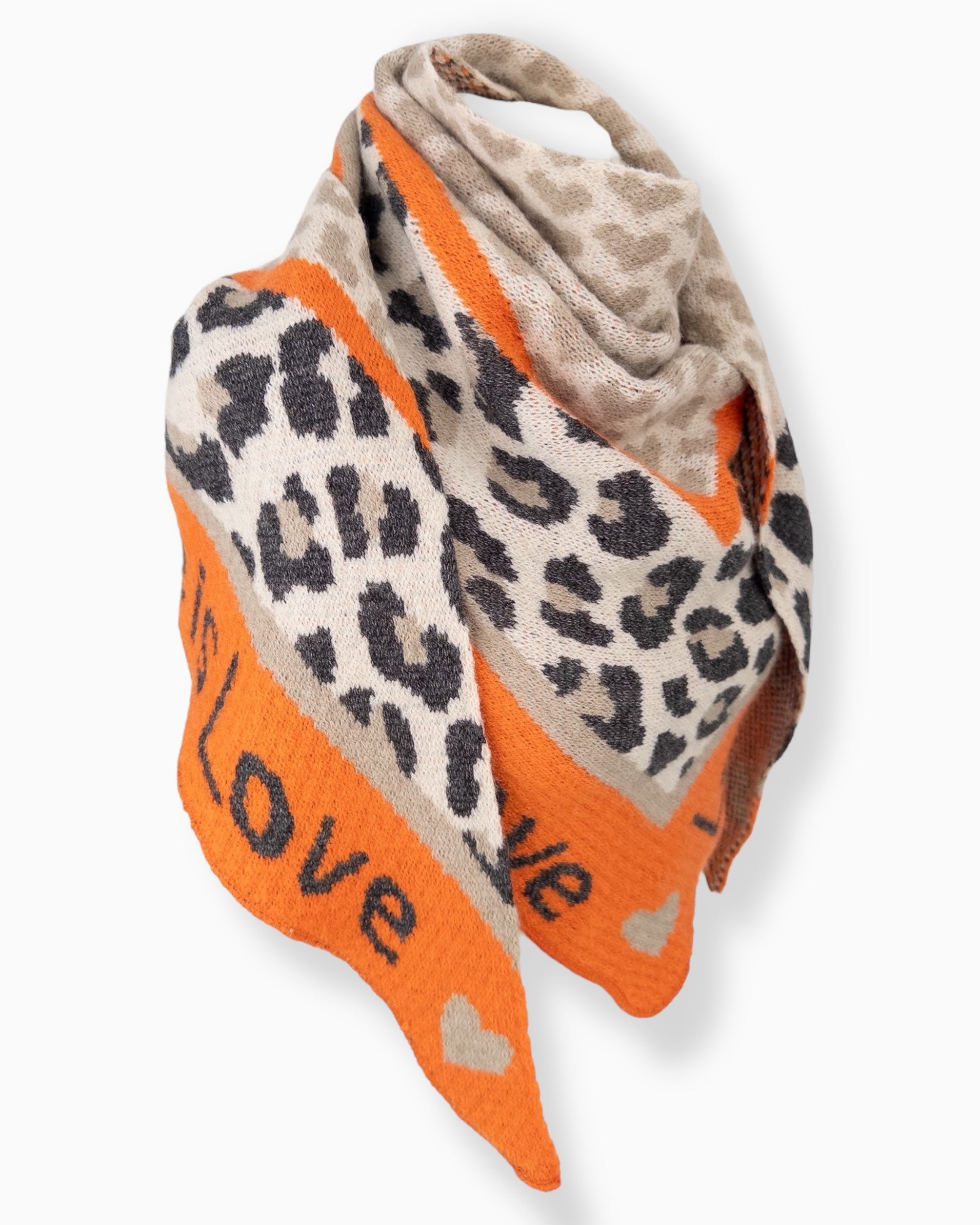 Dreieckstuch Love is Love beige orange