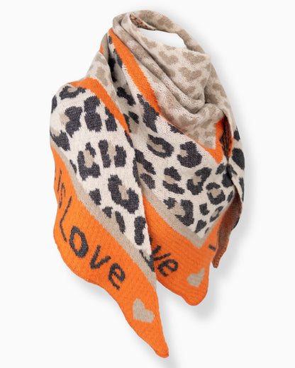 Dreieckstuch Love is Love beige orange