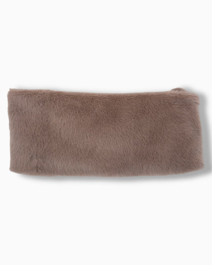 Stirnband Plüsch taupe