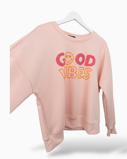 Sweatshirt Good Vibes rosa