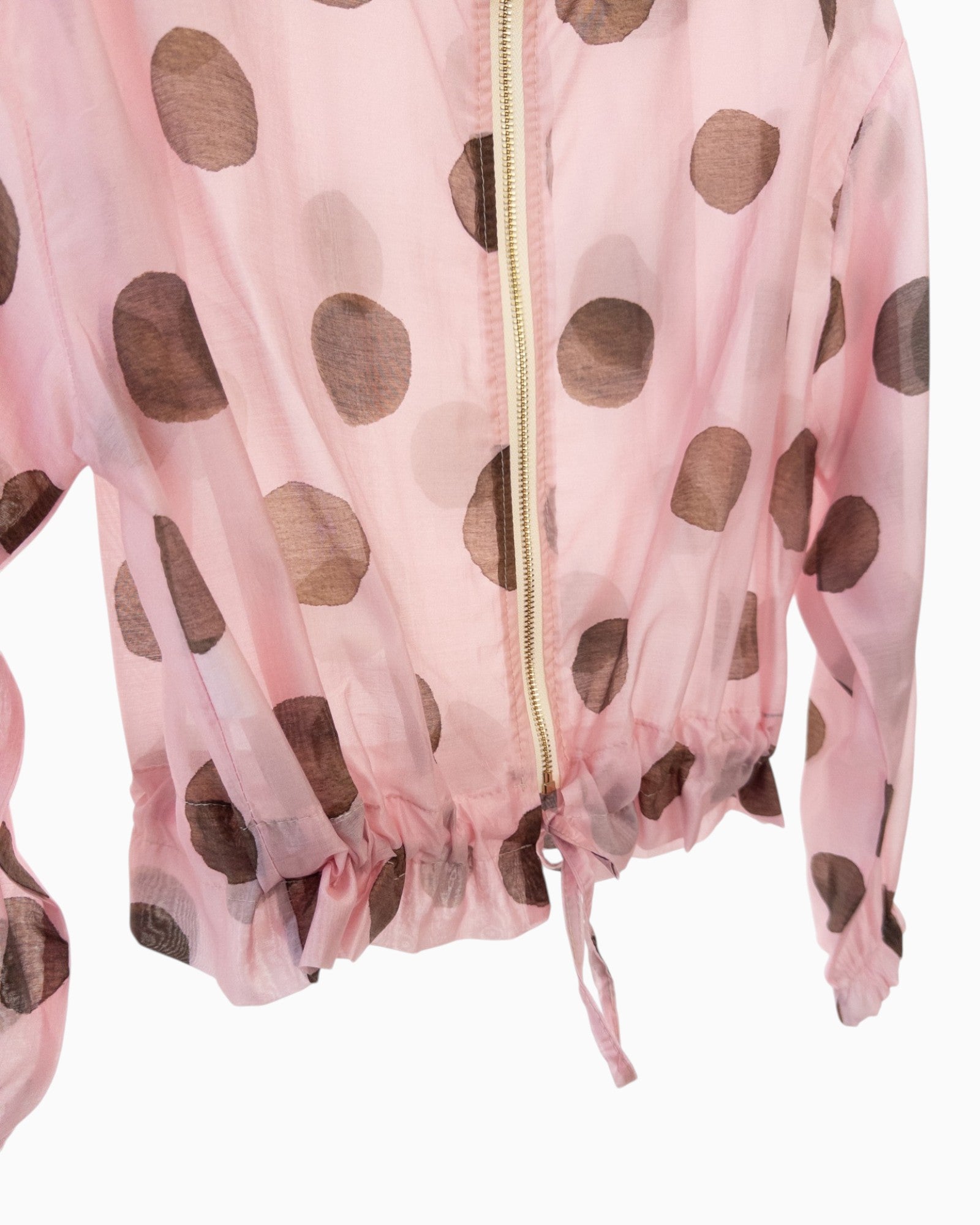 Leichte Kurzjacke mit Punkten rosa