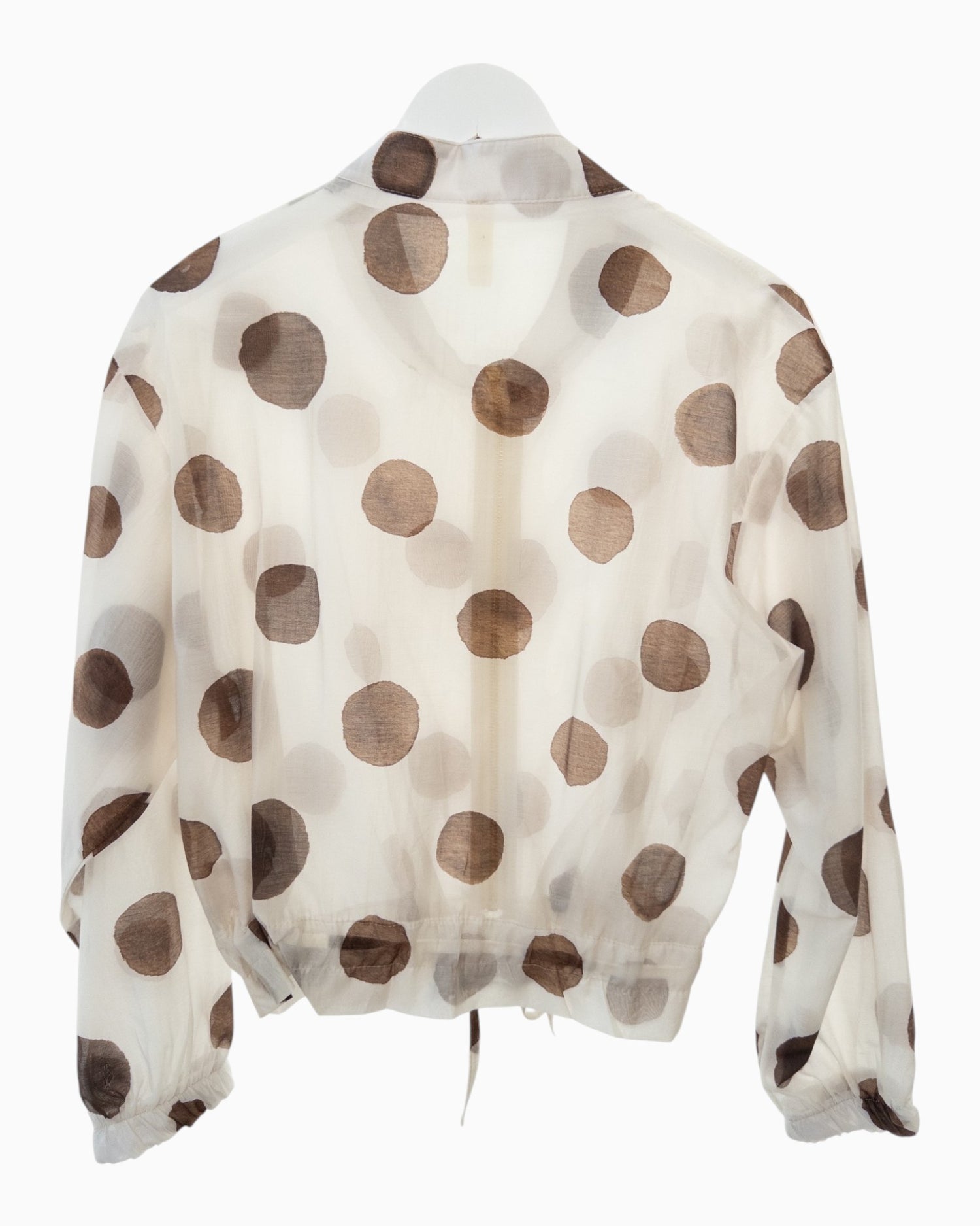 Leichte Kurzjacke mit Punkten creme