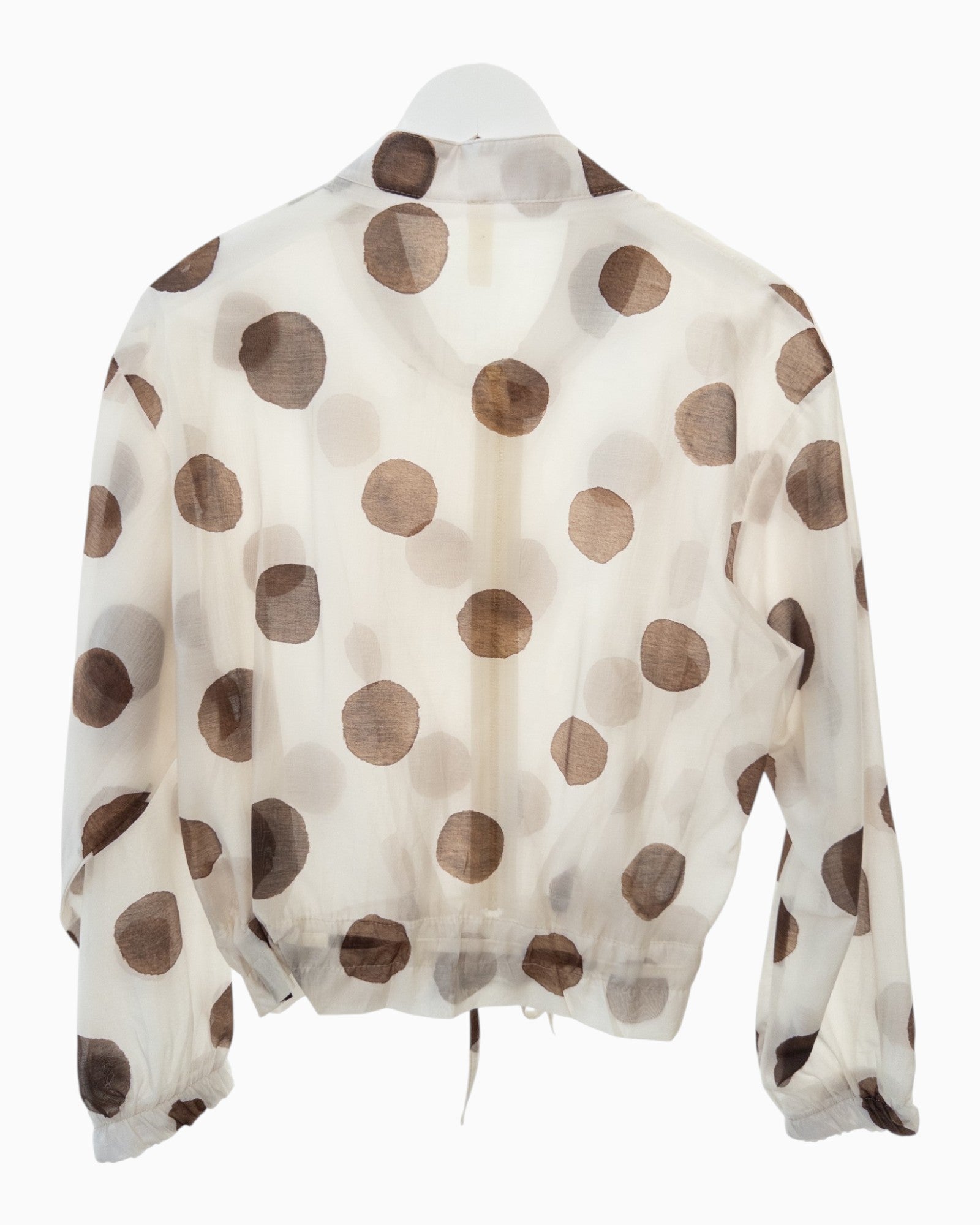 Leichte Kurzjacke mit Punkten creme