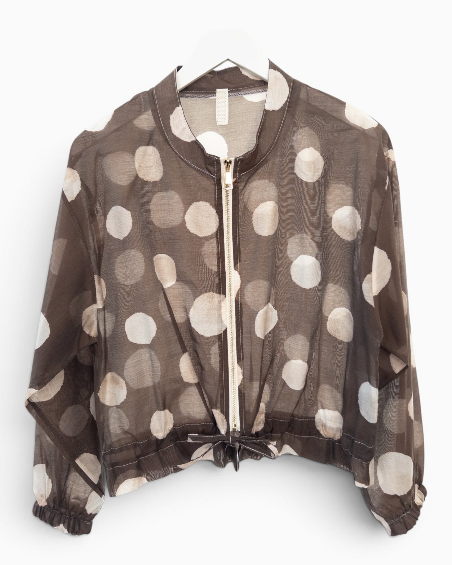 Leichte Kurzjacke mit Punkten braun