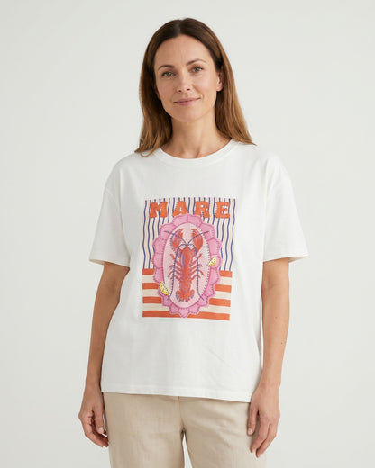 Shirt Mare mit Hummermotiv weiß