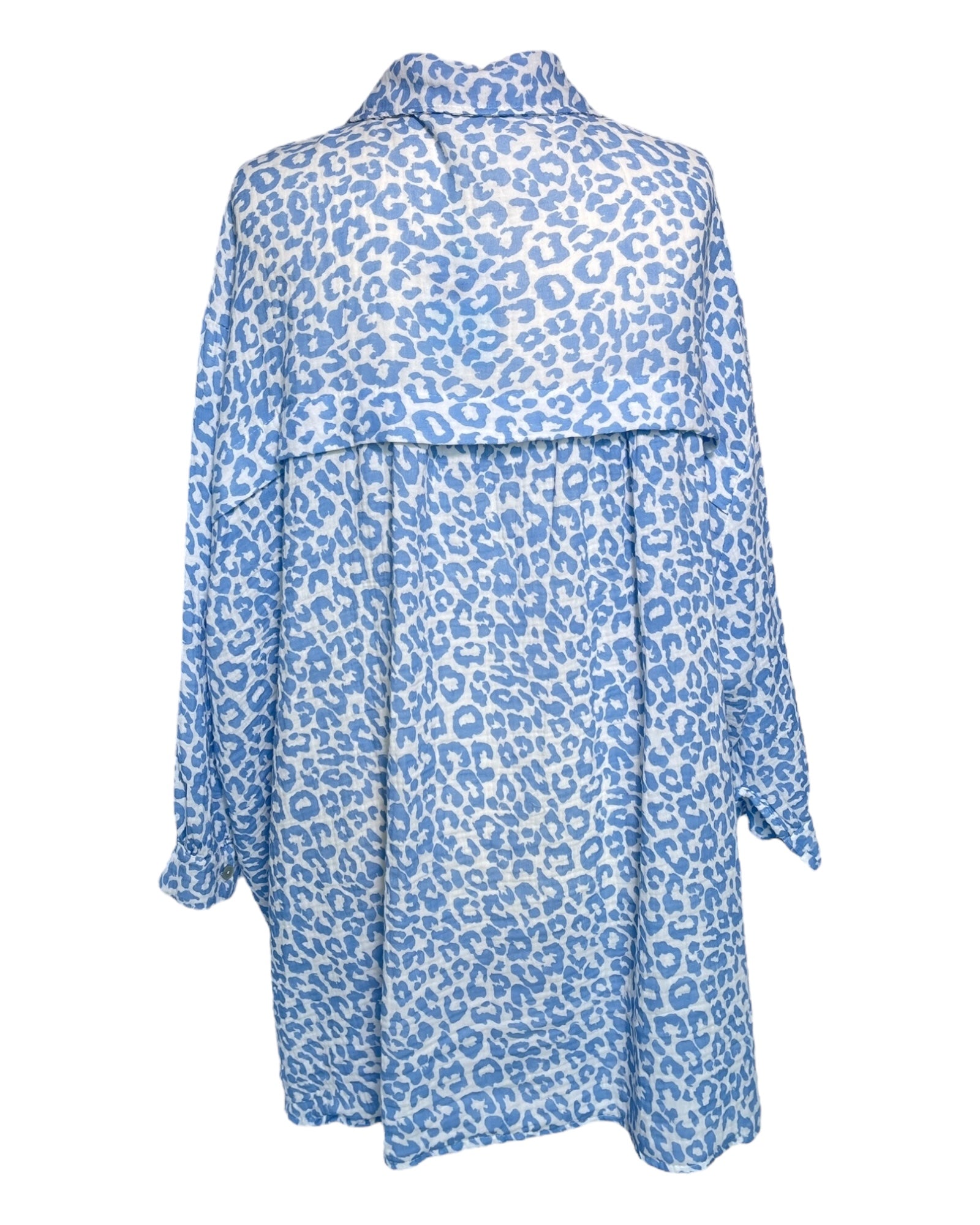 Bluse Musselin Leo hellblau