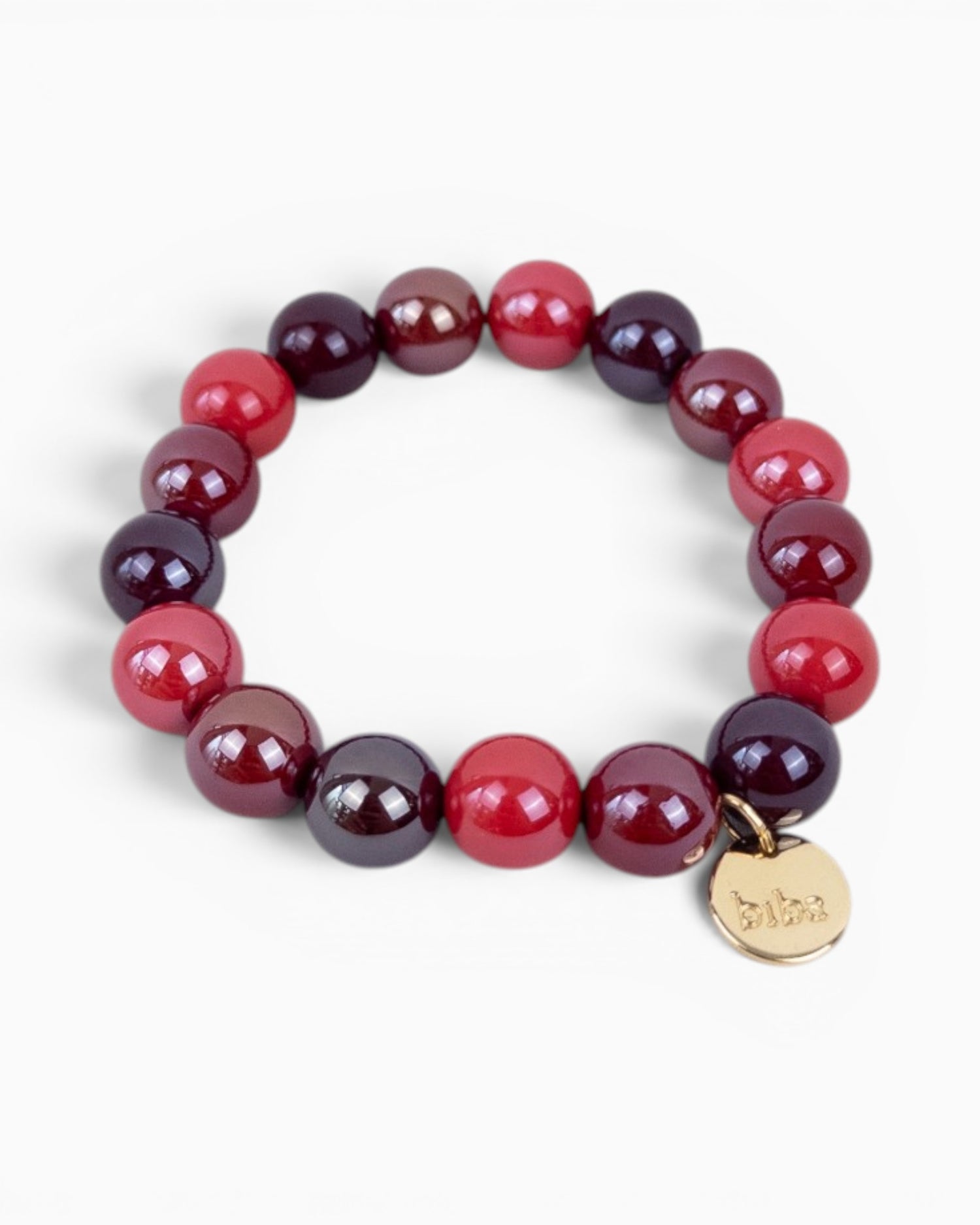 Perlenarmband rot mix